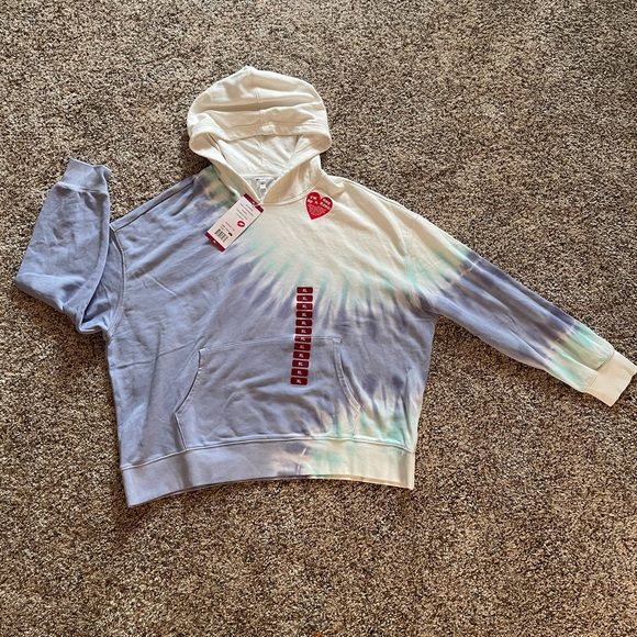 NWT Wildfox Sherbet Tie Dye Hoodie Matching Bottoms SET Color Peri Shibori Sz XL - Picture 7 of 15